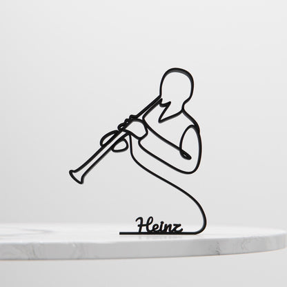 Anatolian Gift BoxOboe Player - Customized Line Art Figure