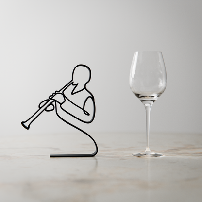 Oboe Player - Customized Line Art Figure