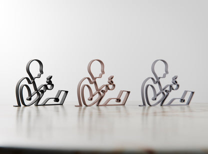 Anatolian Gift BoxOffice Worker - Customized Line Art Figure