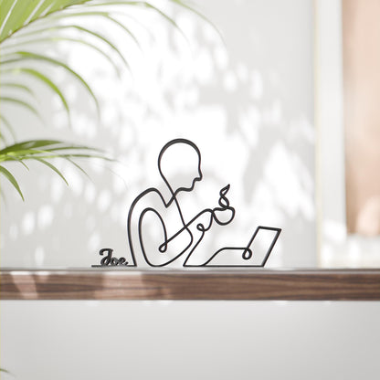 Anatolian Gift BoxOffice Worker - Customized Line Art Figure