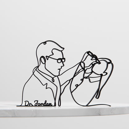 Anatolian Gift BoxOphthalmologist Ocular Sonographer - Customized Line Art Figure