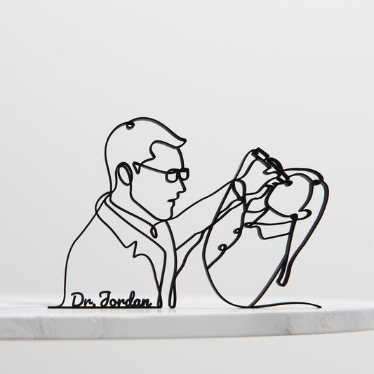 Anatolian Gift BoxOphthalmologist Ocular Sonographer - Customized Line Art Figure