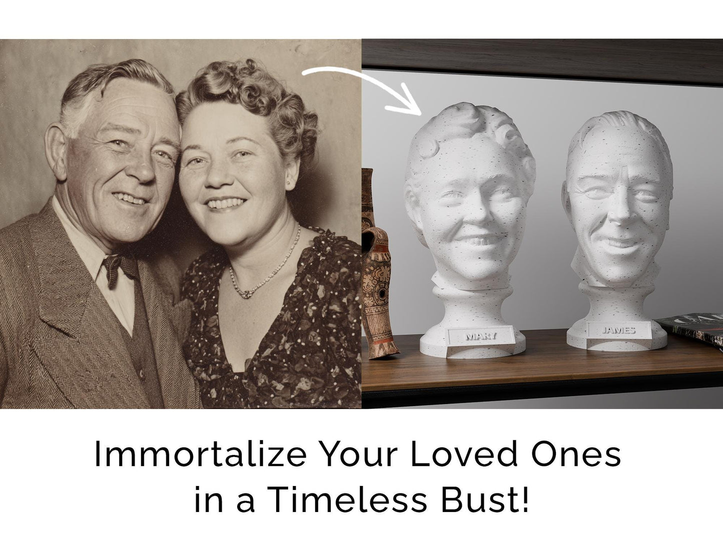 Anatolian Gift BoxPersonalized 3D Printed Bust from Photo