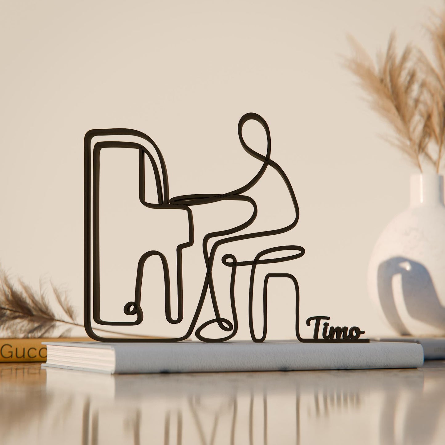 Anatolian Gift BoxPianist 02 - Customized Line Art Figure