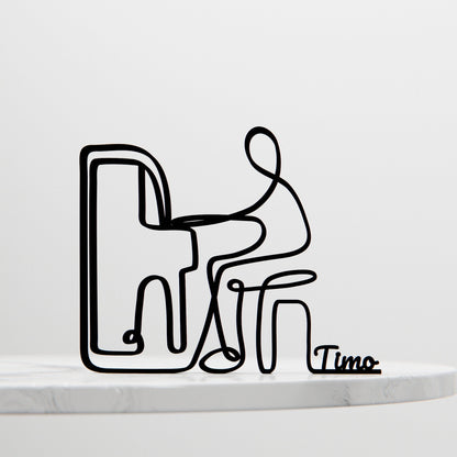 Anatolian Gift BoxPianist 02 - Customized Line Art Figure