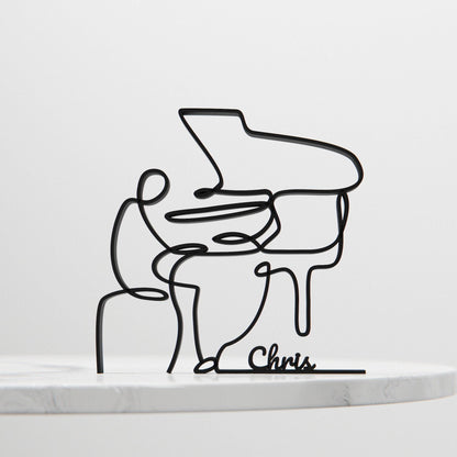 Anatolian Gift BoxPianist - Customized Line Art Figure