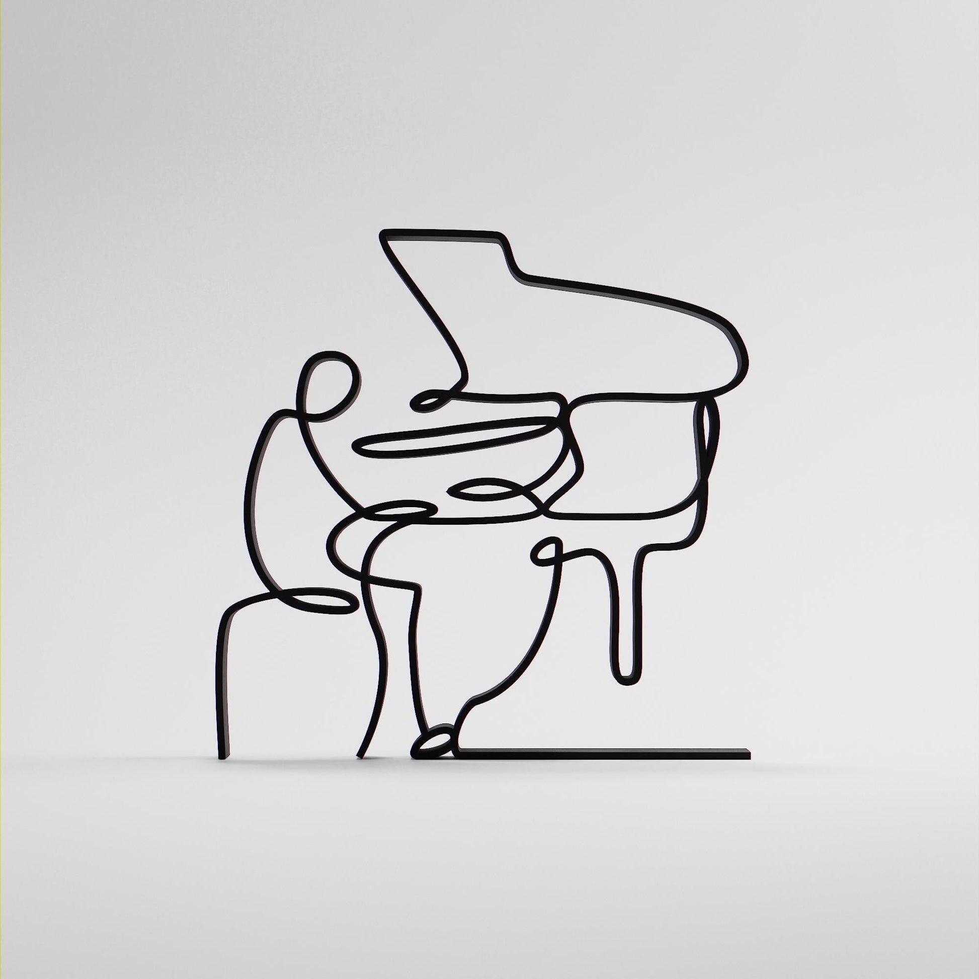 Anatolian Gift BoxPianist - Customized Line Art Figure