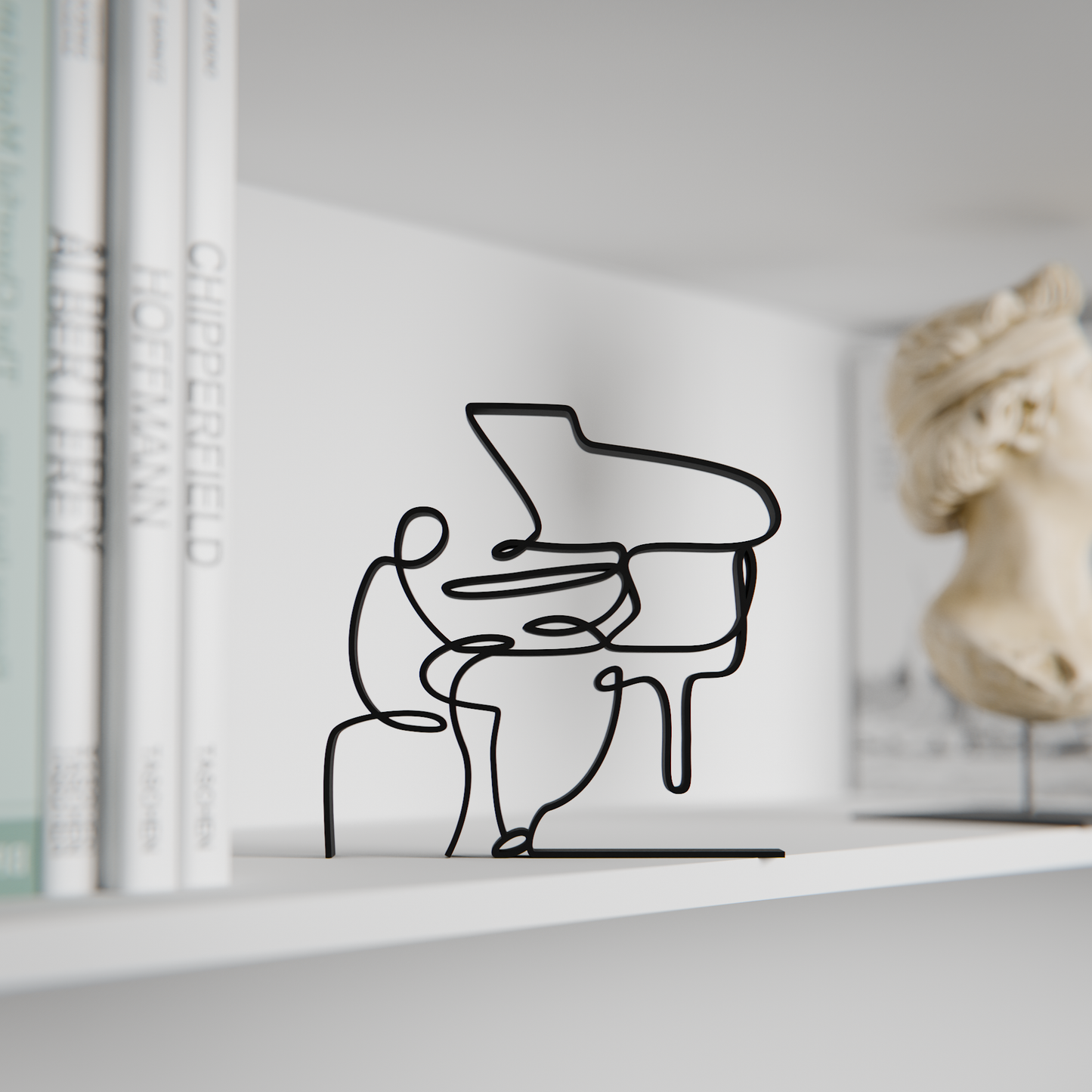 Pianist - Customized Line Art Figure