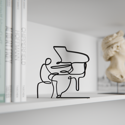 Pianist - Customized Line Art Figure