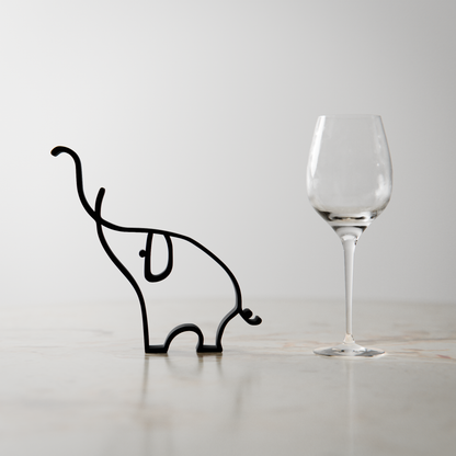 Picasso's Elephant - Line Art Figure