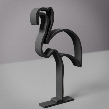 Picasso's Flamingo - Line Art Figure