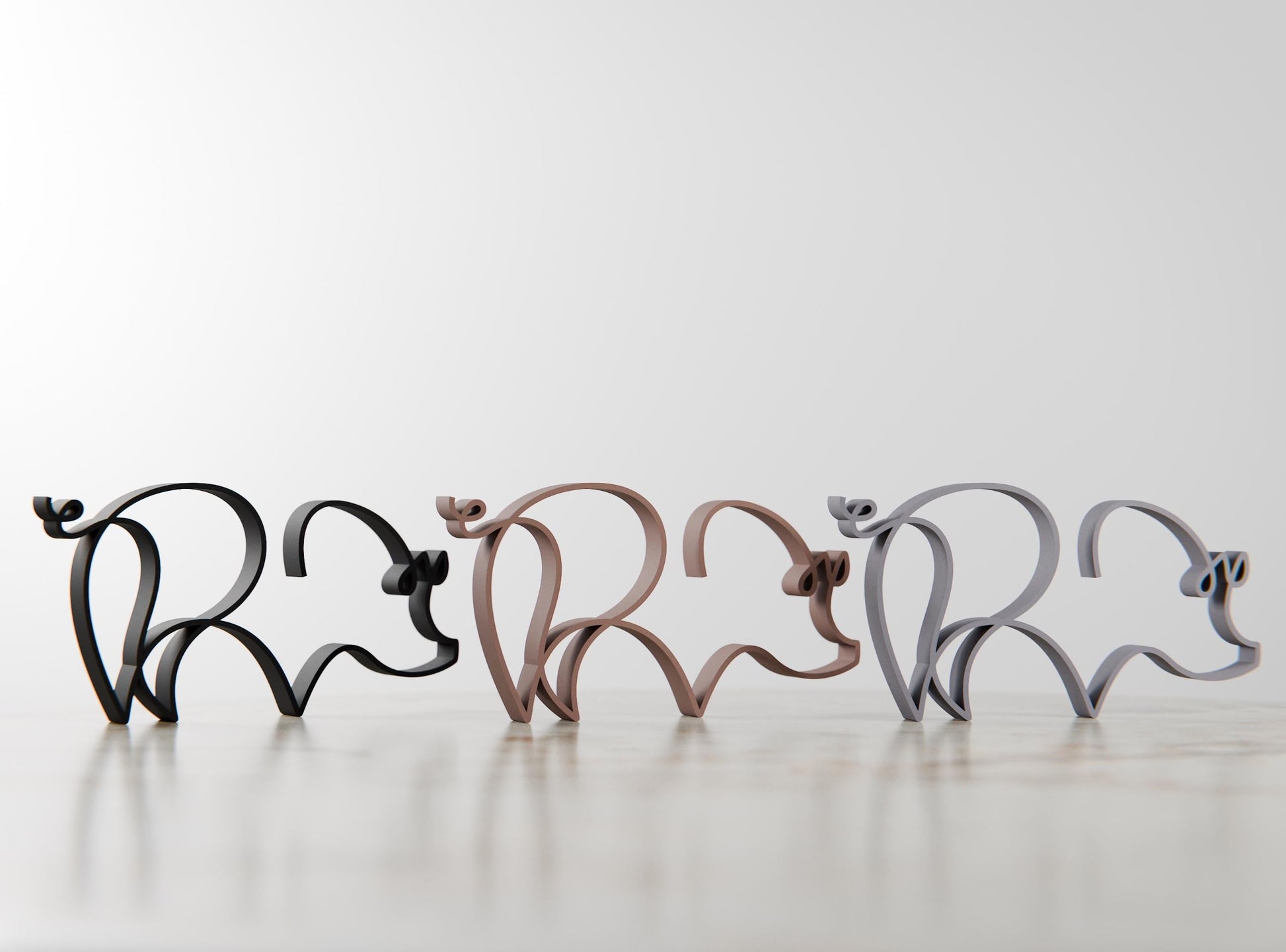 Anatolian Gift BoxPig - Line Art Figure