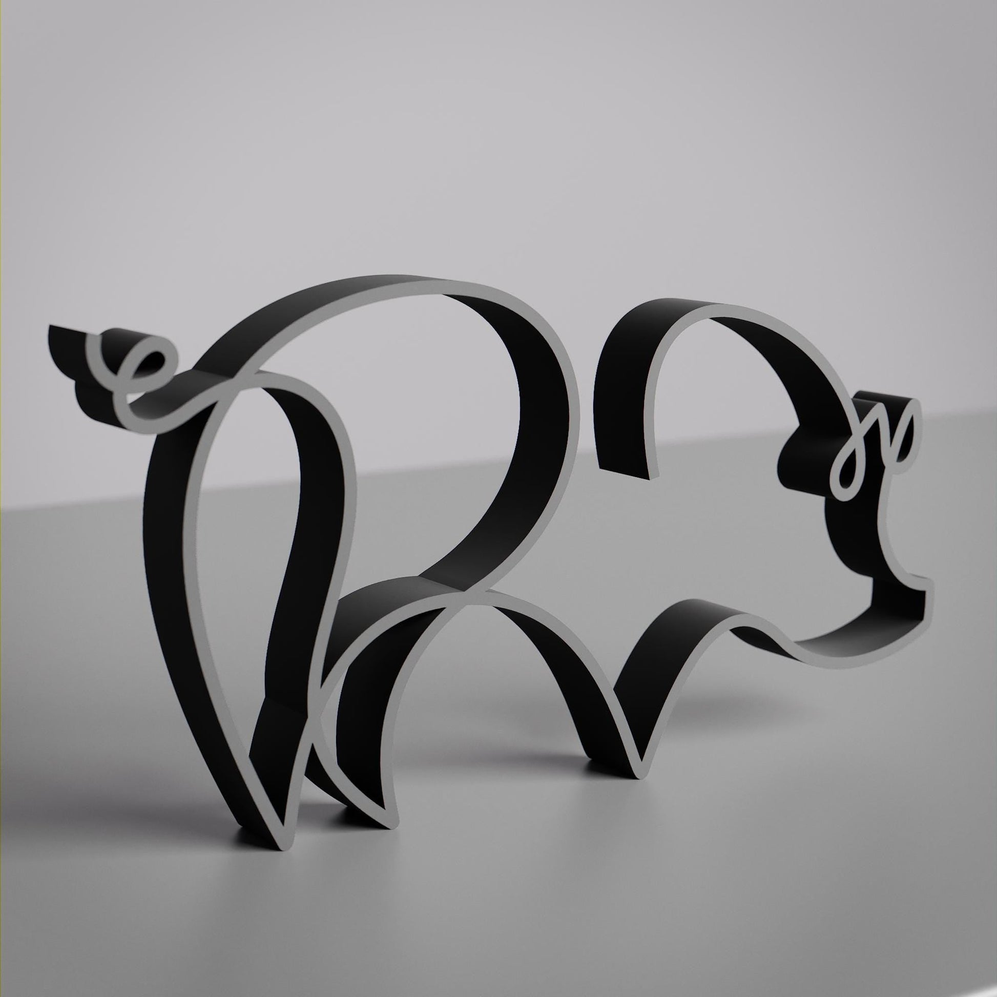 Anatolian Gift BoxPig - Line Art Figure