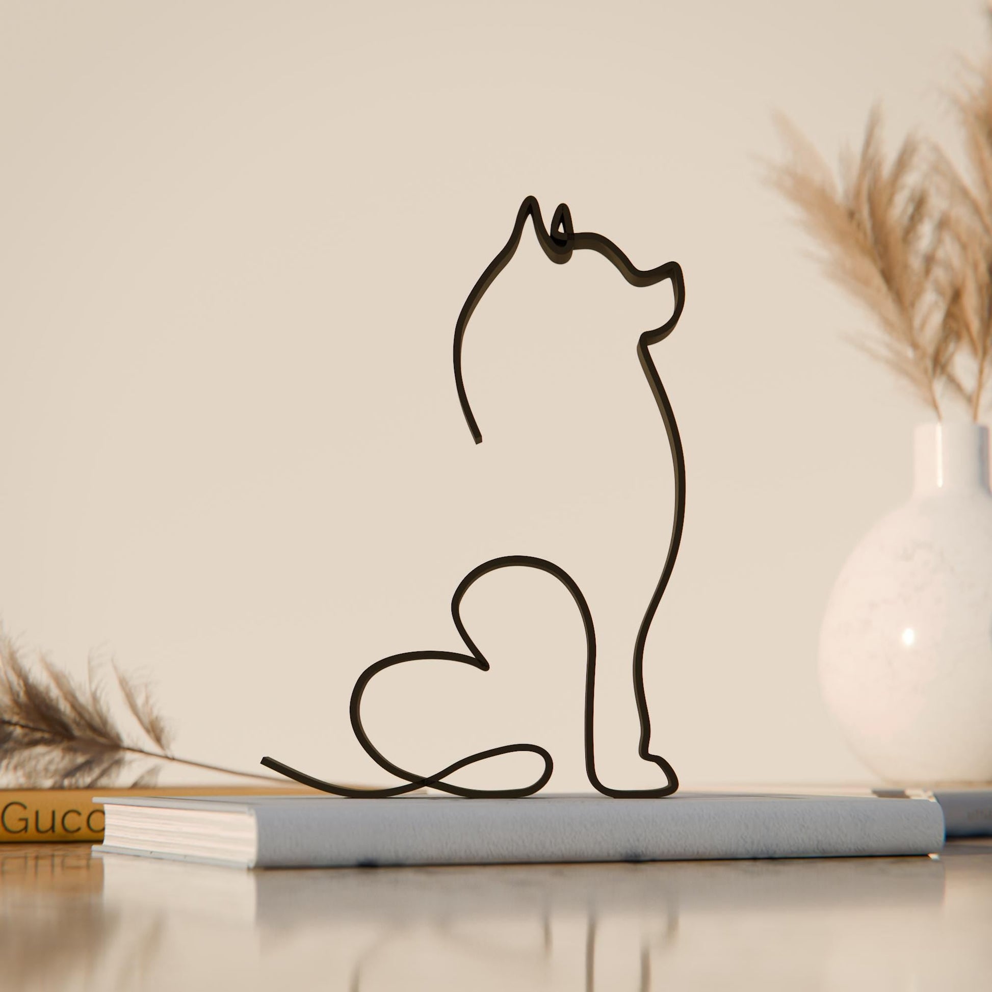 Anatolian Gift BoxPomeranian Dog 12 - Line Art Figure