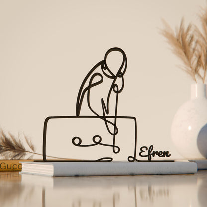 Anatolian Gift BoxPool Player - Customized Line Art Figure