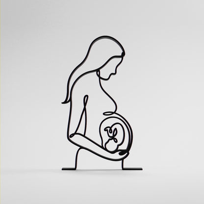 Anatolian Gift BoxPregnant Mom - Customized Line Art Figure