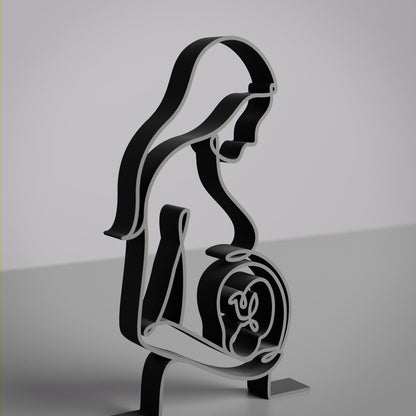 Anatolian Gift BoxPregnant Mom - Customized Line Art Figure