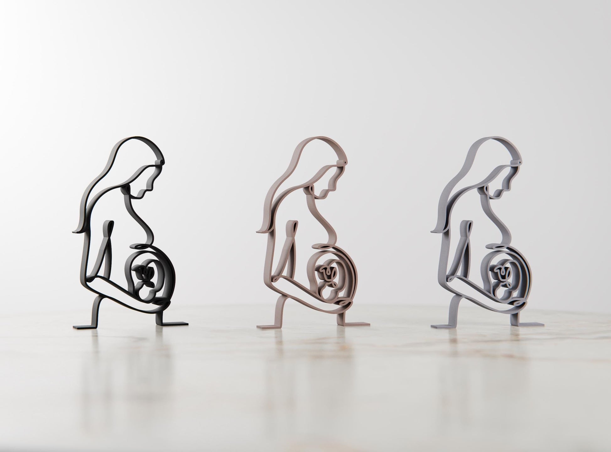 Anatolian Gift BoxPregnant Mom - Customized Line Art Figure