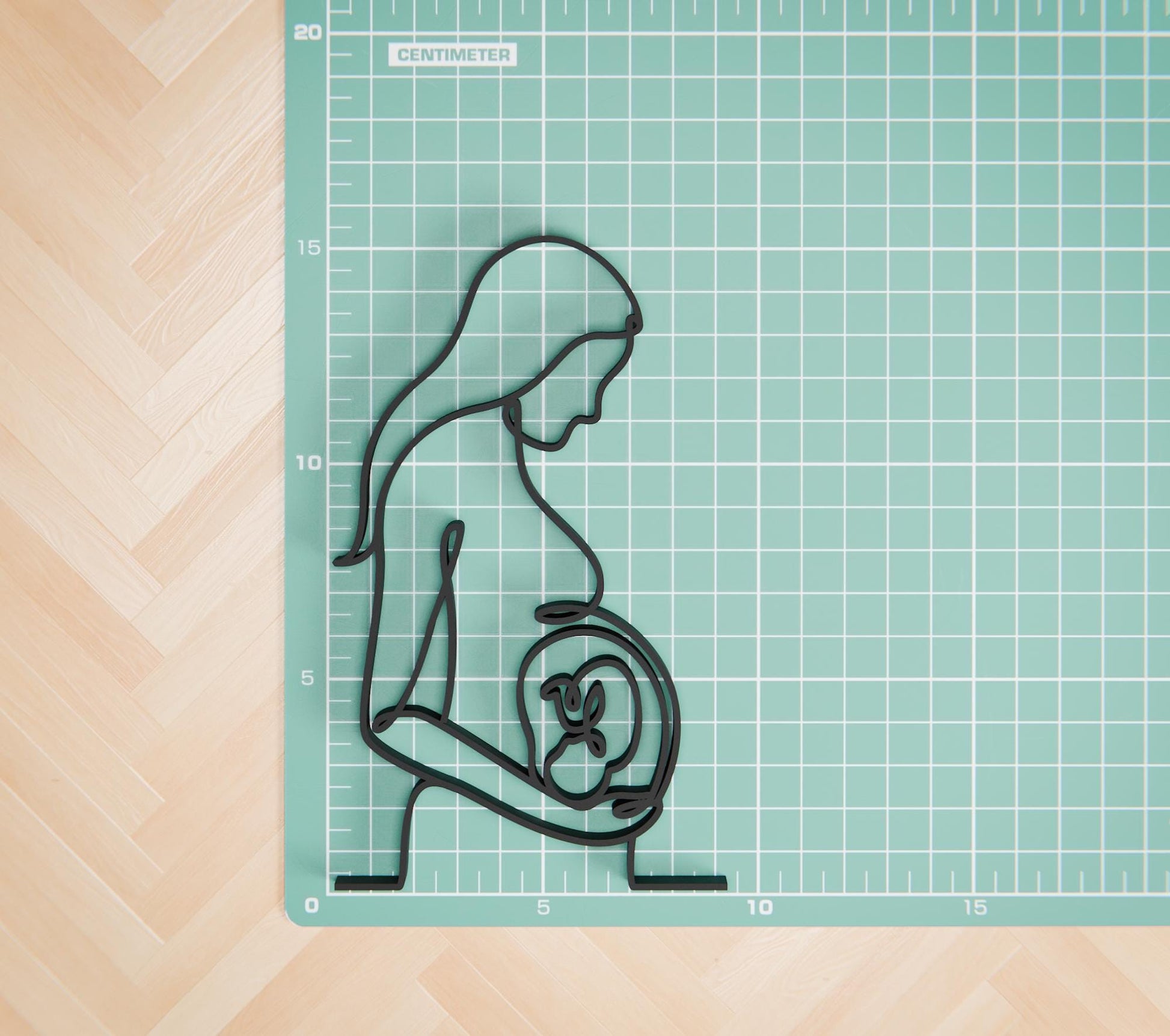 Anatolian Gift BoxPregnant Mom - Customized Line Art Figure