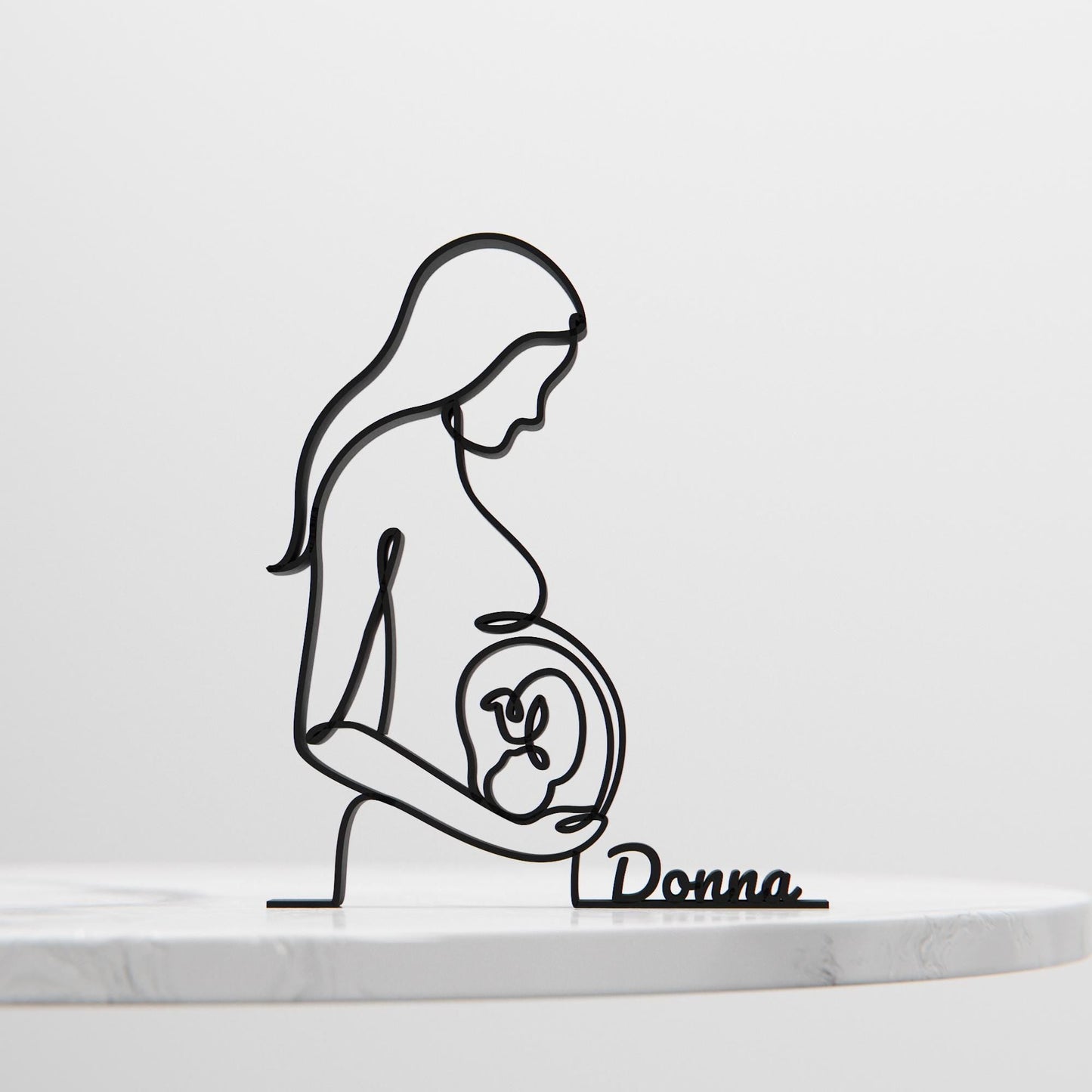 Anatolian Gift BoxPregnant Mom - Customized Line Art Figure