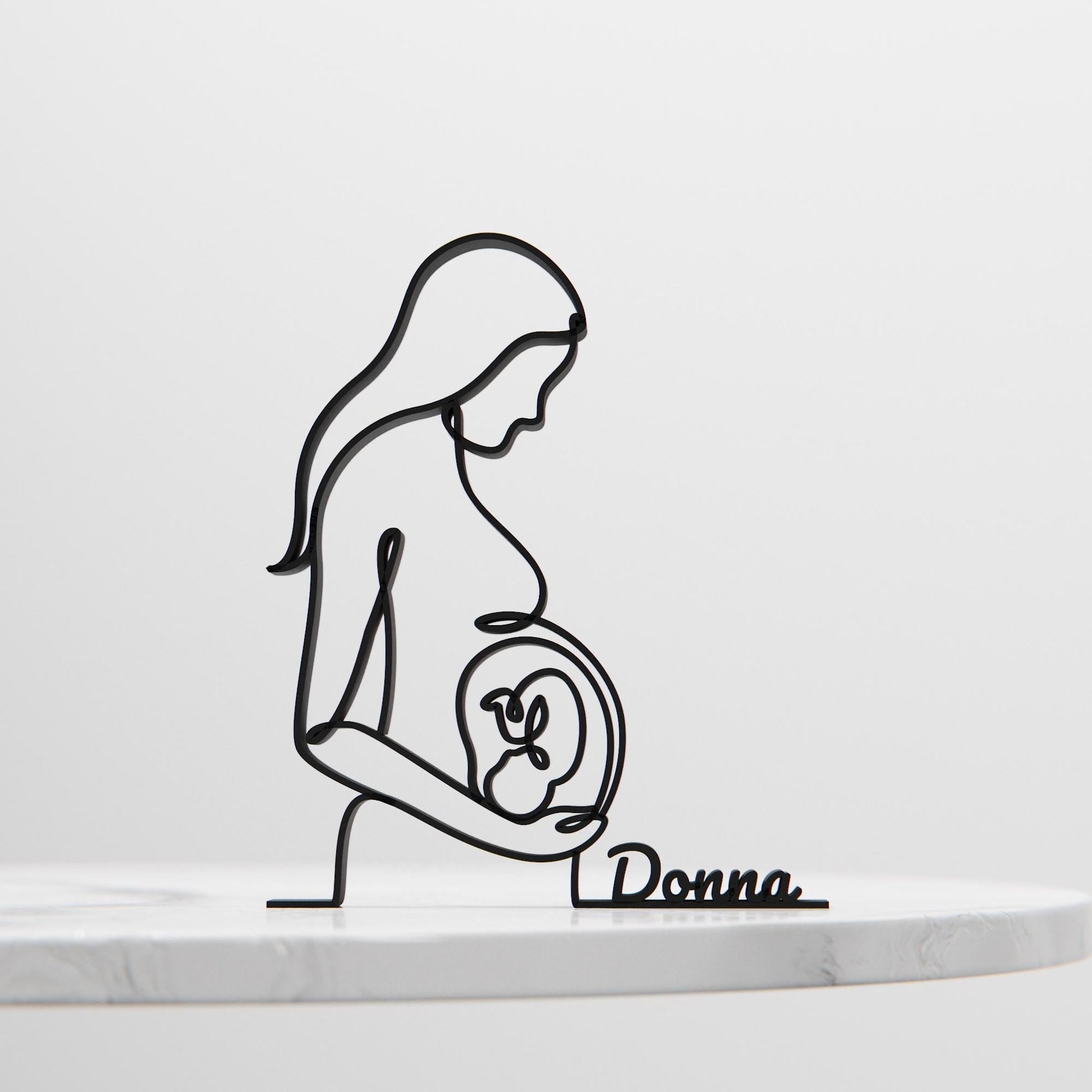 Anatolian Gift BoxPregnant Mom - Customized Line Art Figure