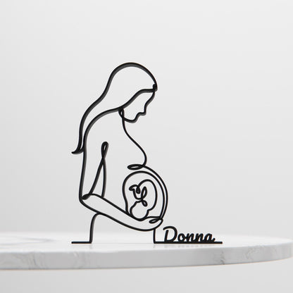 Anatolian Gift BoxPregnant Mom - Customized Line Art Figure