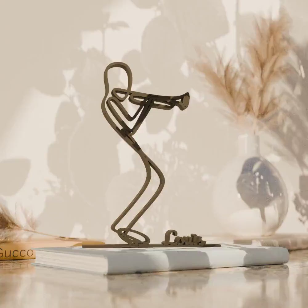 Trumpeter - Customized Line Art Figure