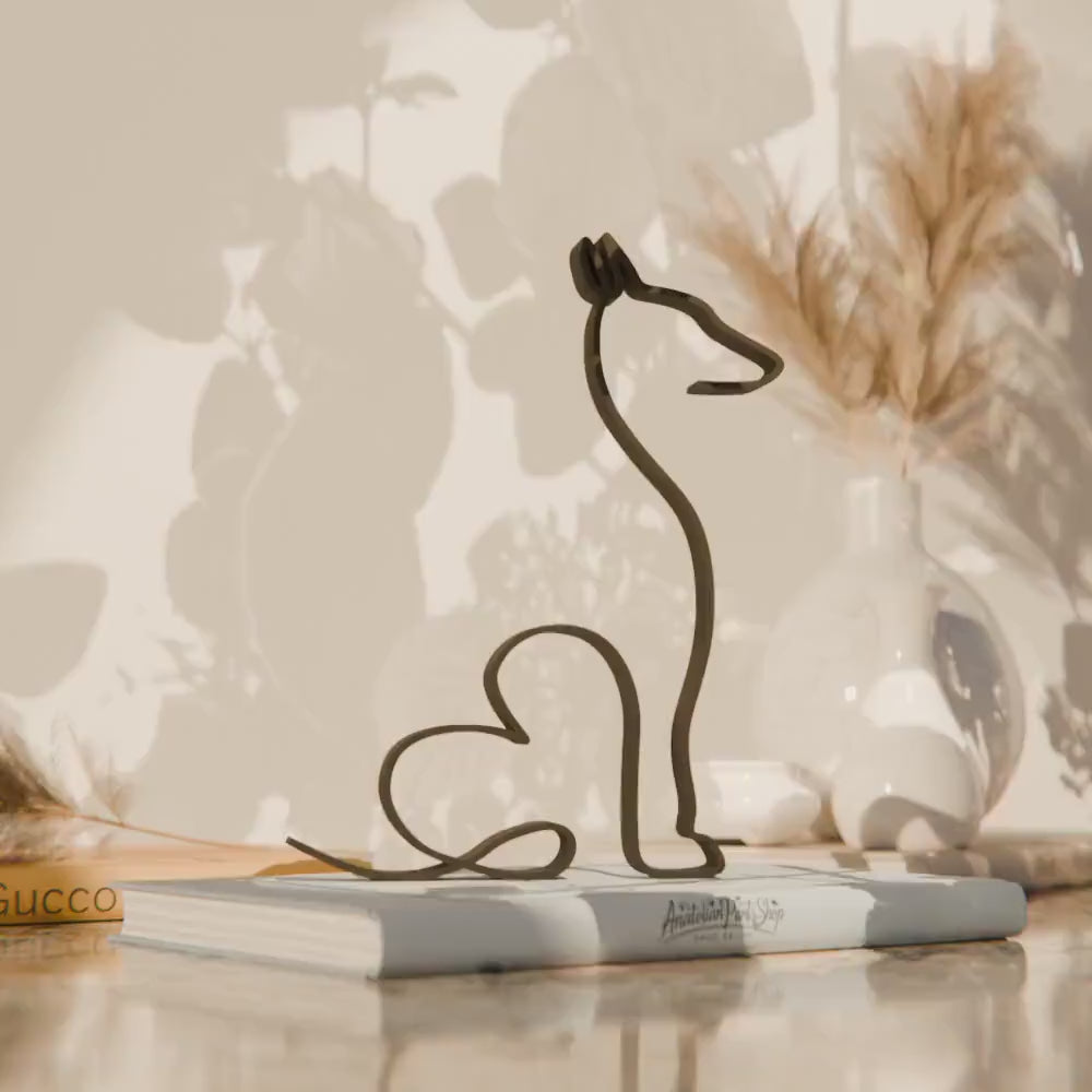 Podenco Dog 20 - Line Art Figure