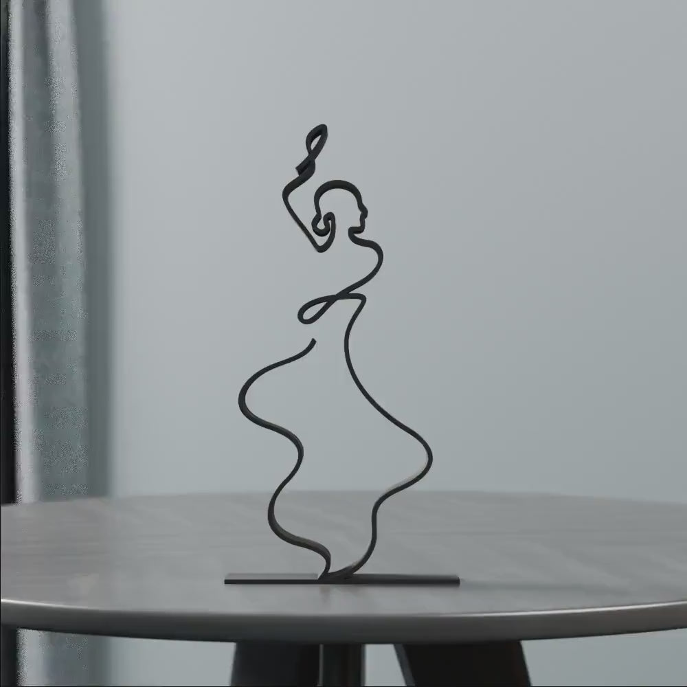 Flamenco Dancer - Customized Line Art Figure