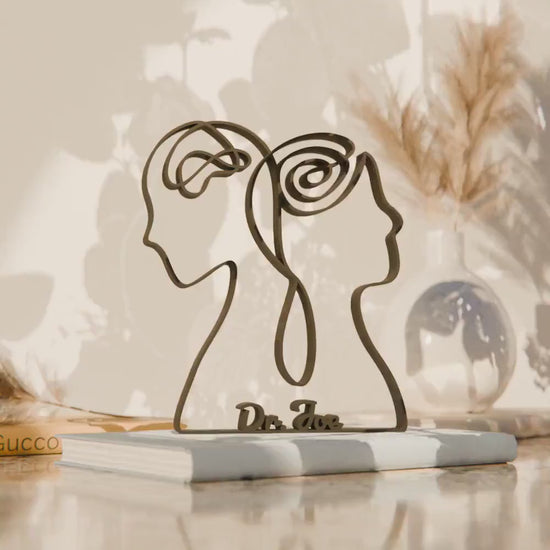 Psychologist/Therapist - Customized Line Art Figure