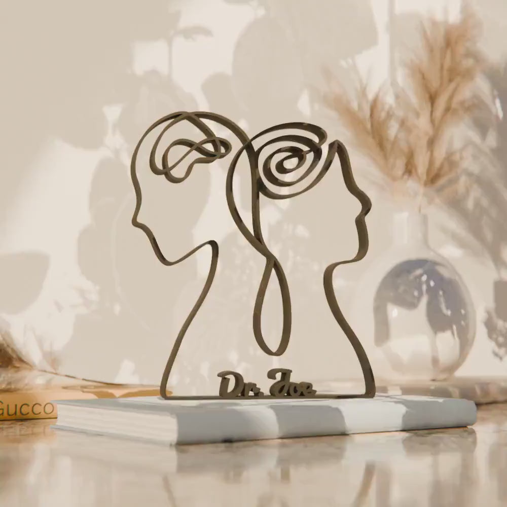 Psychologist/Therapist - Customized Line Art Figure