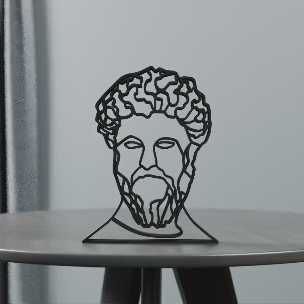 Marcus Aurelius - Line Art Figure