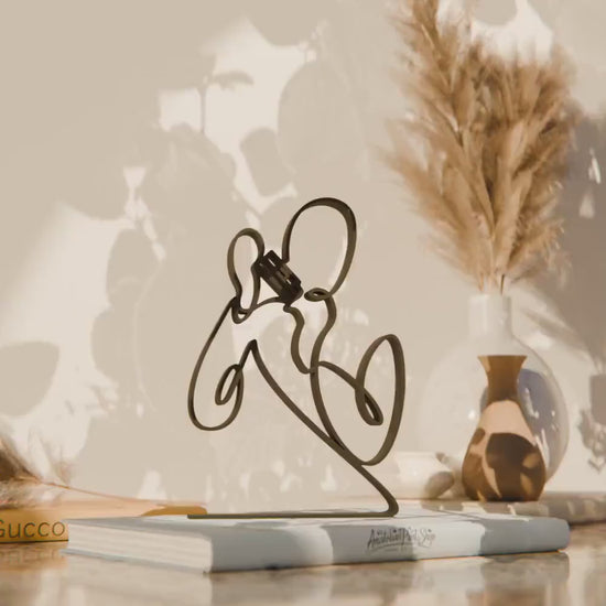 Harmonica Player - Customized Line Art Figure