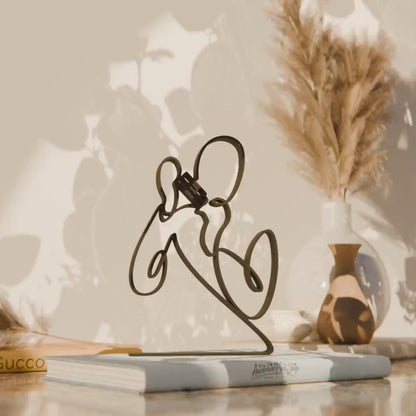 Harmonica Player - Customized Line Art Figure