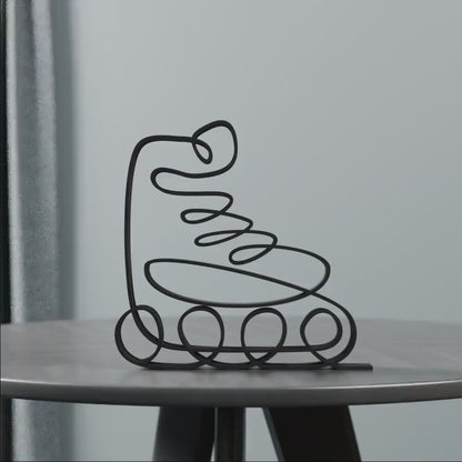 Roller Skate - Customized Line Art Figure