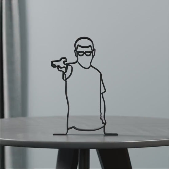 Yusuf Dikec The Shooter - Customized Line Art Figure