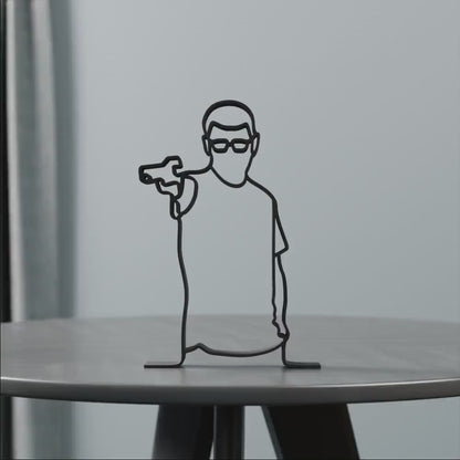 Yusuf Dikec The Shooter - Customized Line Art Figure