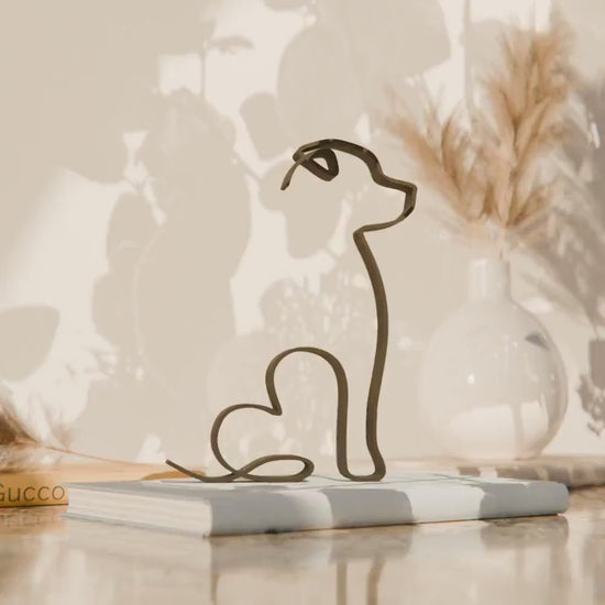 American Pitbull Terrier Dog 03 - Line Art Figure