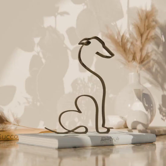 Greyhound Dog 10 - Line Art Figure