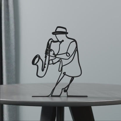 Saxophonist - Customized Line Art Figure