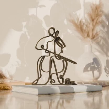 Cellist - Customized Line Art Figure
