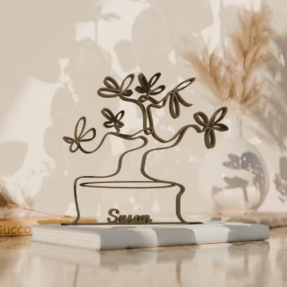 Bonsai Tree - Customized Line Art Figure