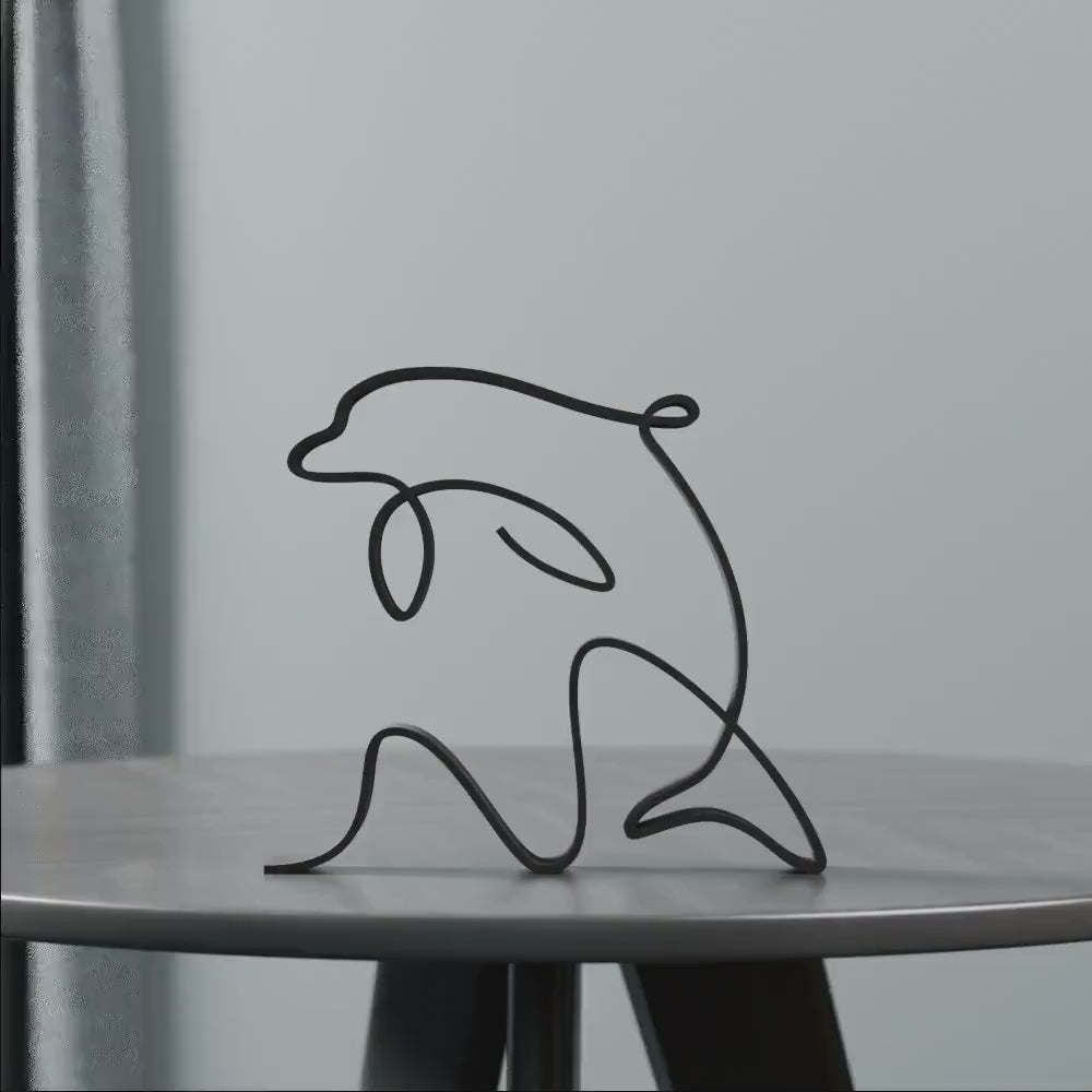 Dolphin - Line Art Figure