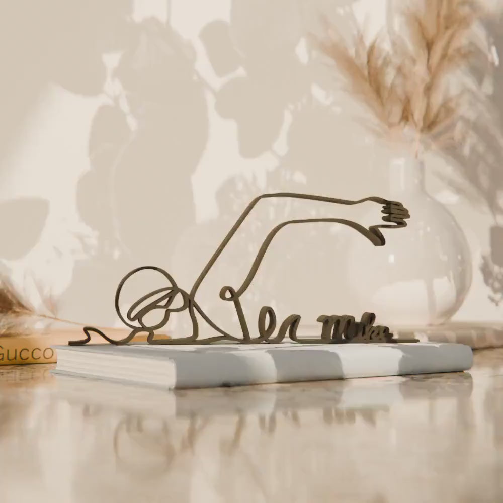 Swimmer 02 - Customized Line Art Figure