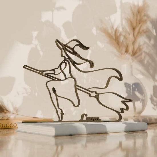 Halloween Witch - Customized Line Art Figure