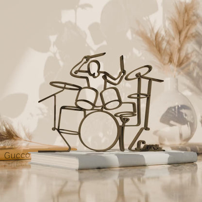 Drummer - Customized Line Art Figure