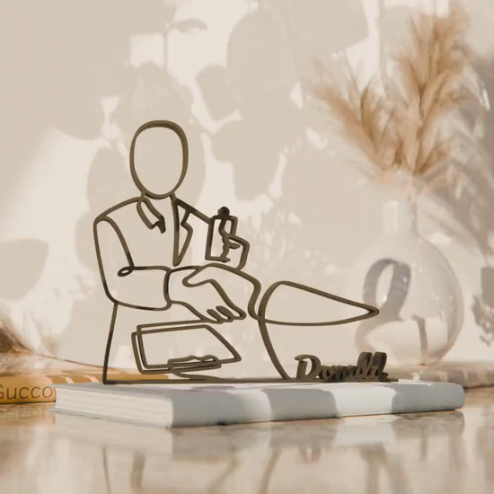 Personalized Human Resources Specialist Figure - Minimalist Line Art Sculpture