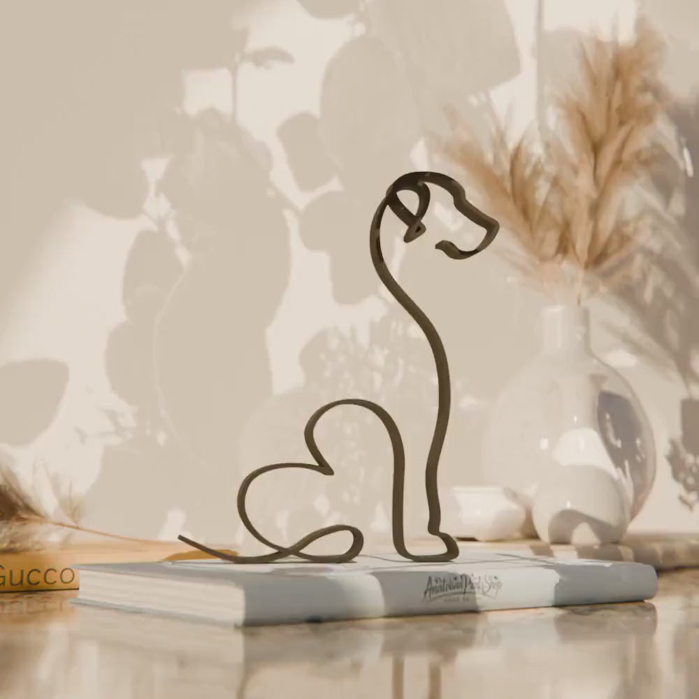 Great Dane Dog 18 - Line Art Figure -