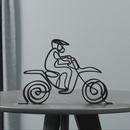 Dirtbiker - Customized Line Art Figure