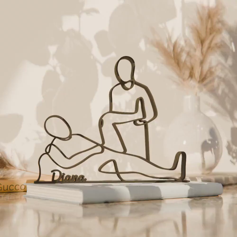 Physical Therapist - Customized Line Art Figure